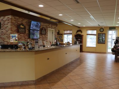 The resort lobby, pictured is the reception area